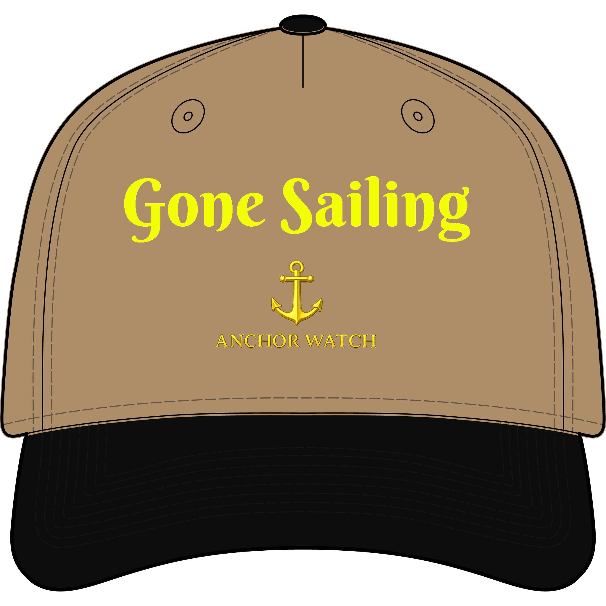 Gone Sailing Two-Tone Cap — Anchor Watch Nautical Baseball Hat