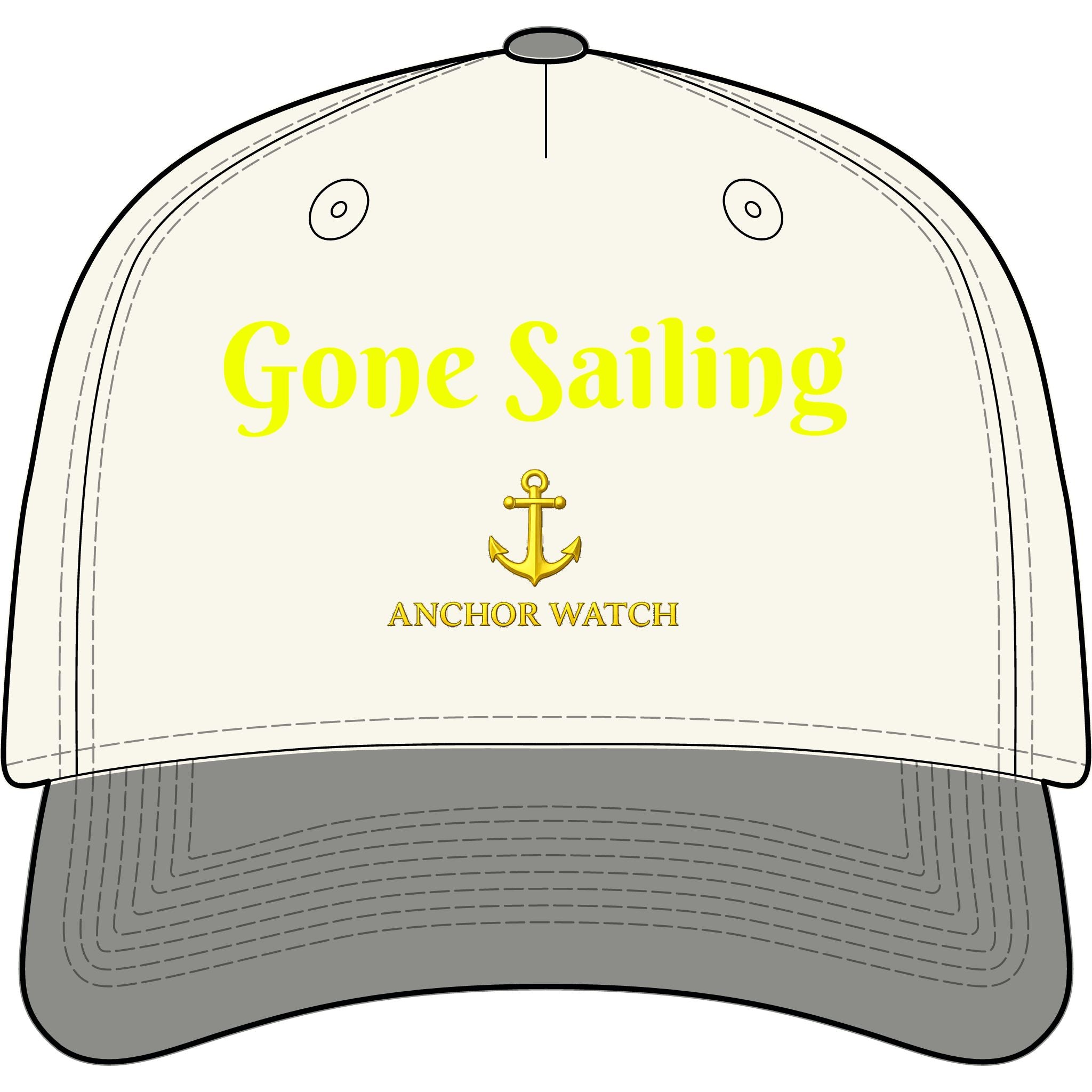 Gone Sailing Two-Tone Cap — Anchor Watch Nautical Baseball Hat