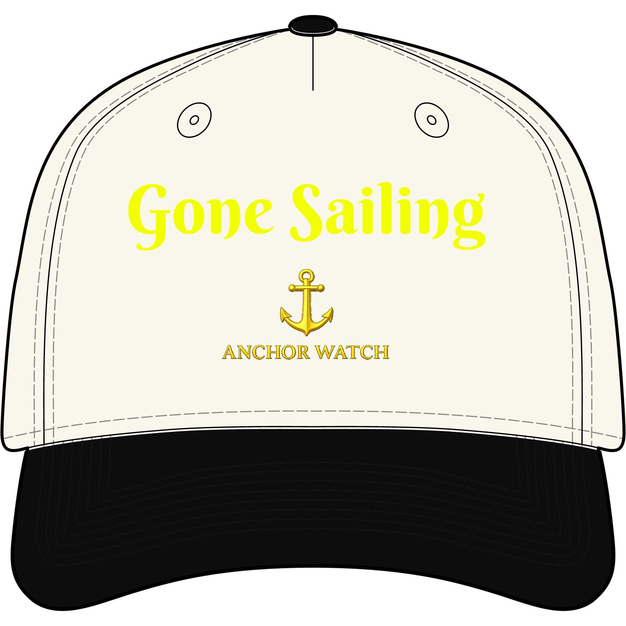 Gone Sailing Two-Tone Cap — Anchor Watch Nautical Baseball Hat