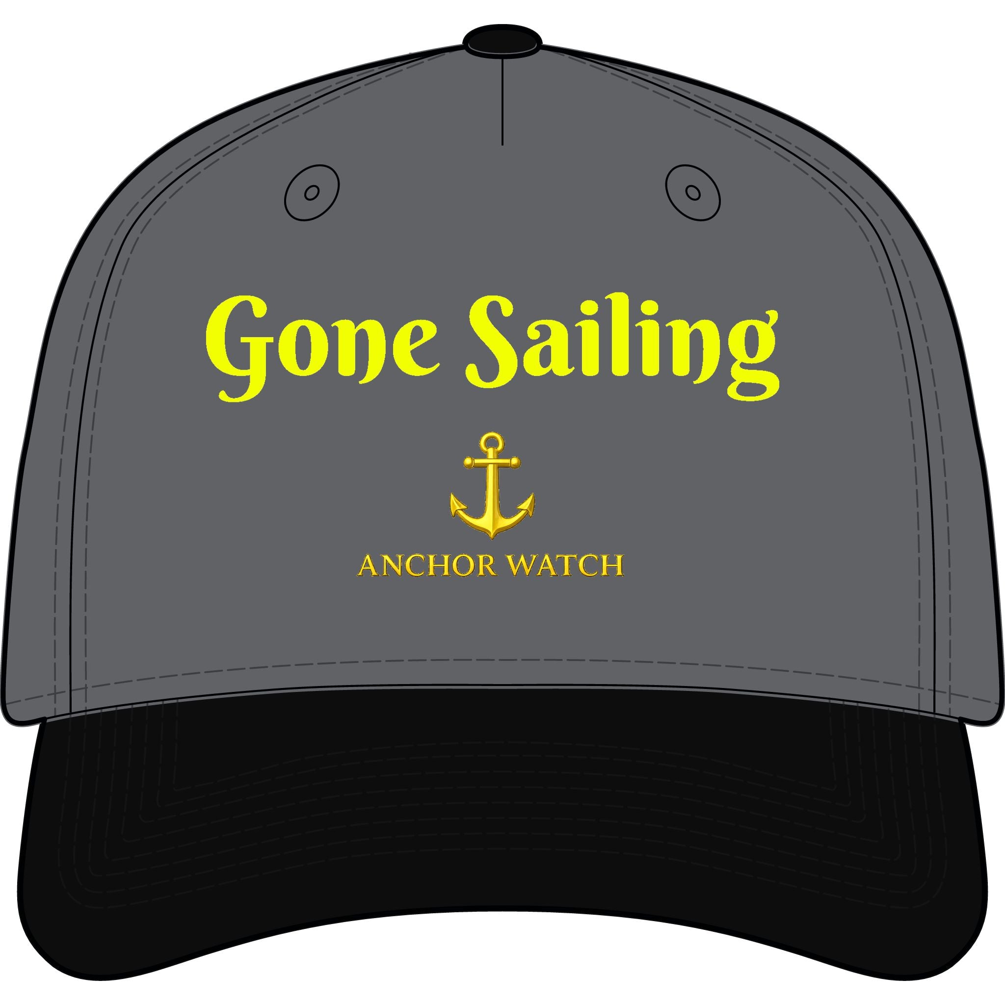 Gone Sailing Two-Tone Cap — Anchor Watch Nautical Baseball Hat