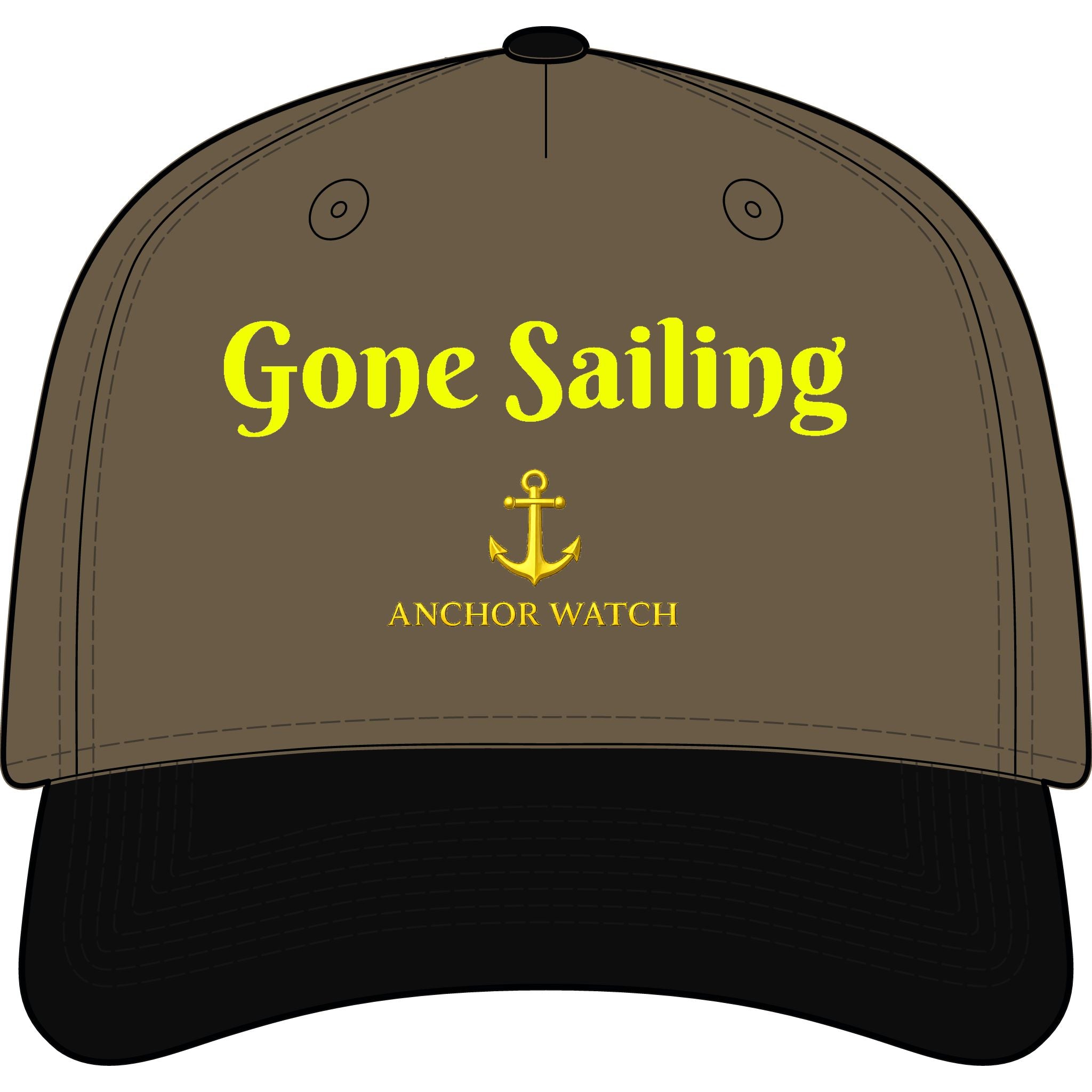 Gone Sailing Two-Tone Cap — Anchor Watch Nautical Baseball Hat